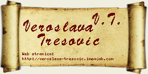 Veroslava Tresović vizit kartica